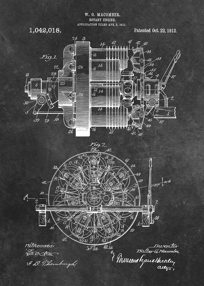 Macomber 1912 Rotary Engin