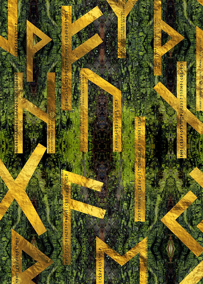 Gold Runic Alphabet