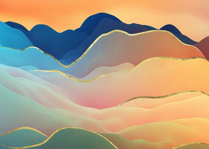 Abstract Mountain Landscap