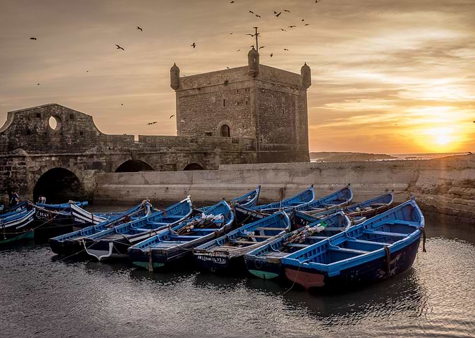 sunset in Essaouira