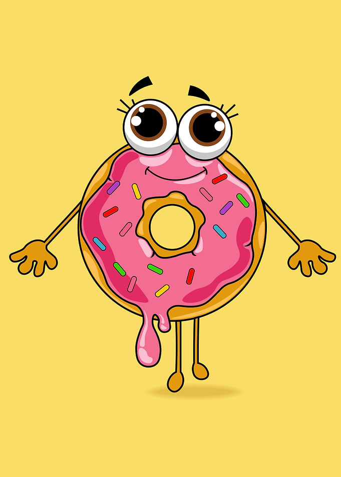 Cute donut illustration