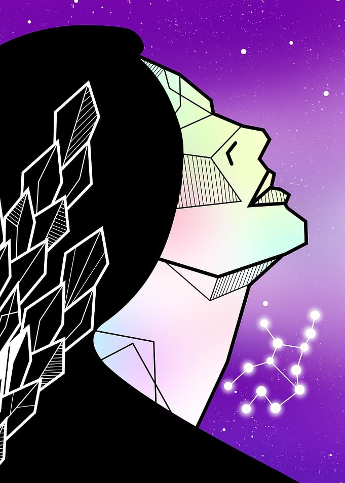 Virgo woman geometric