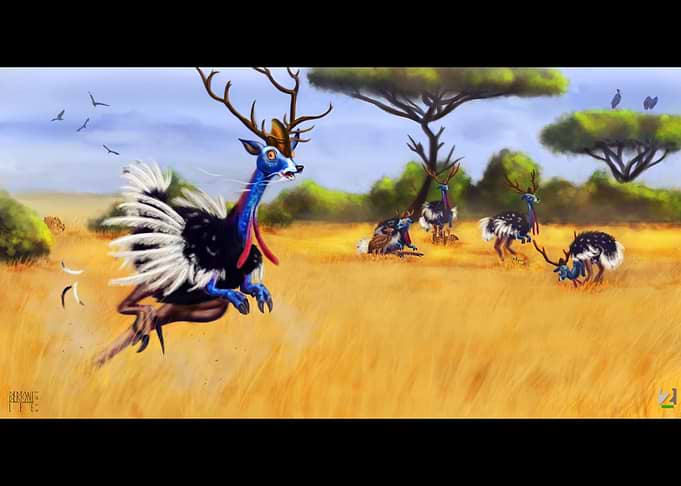 ostrich deer