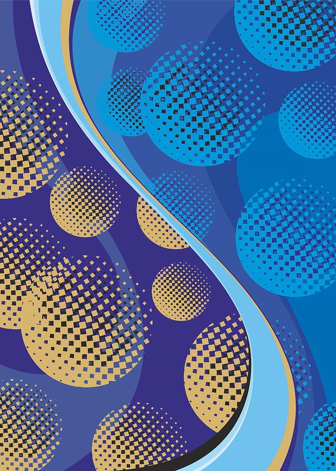 Abstract gold balls