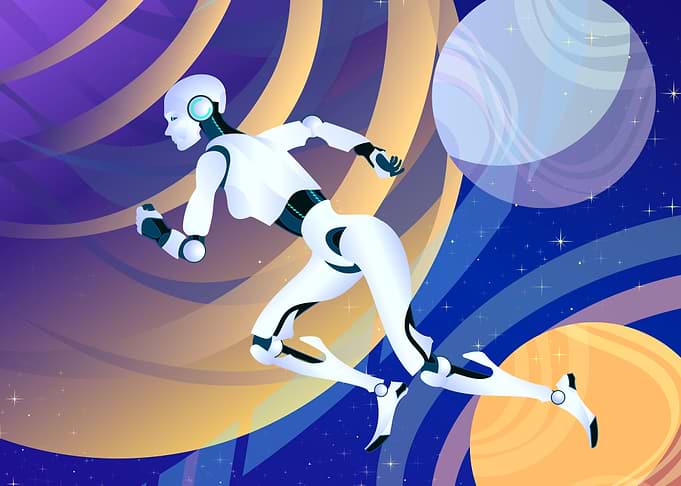 Running Android robot
