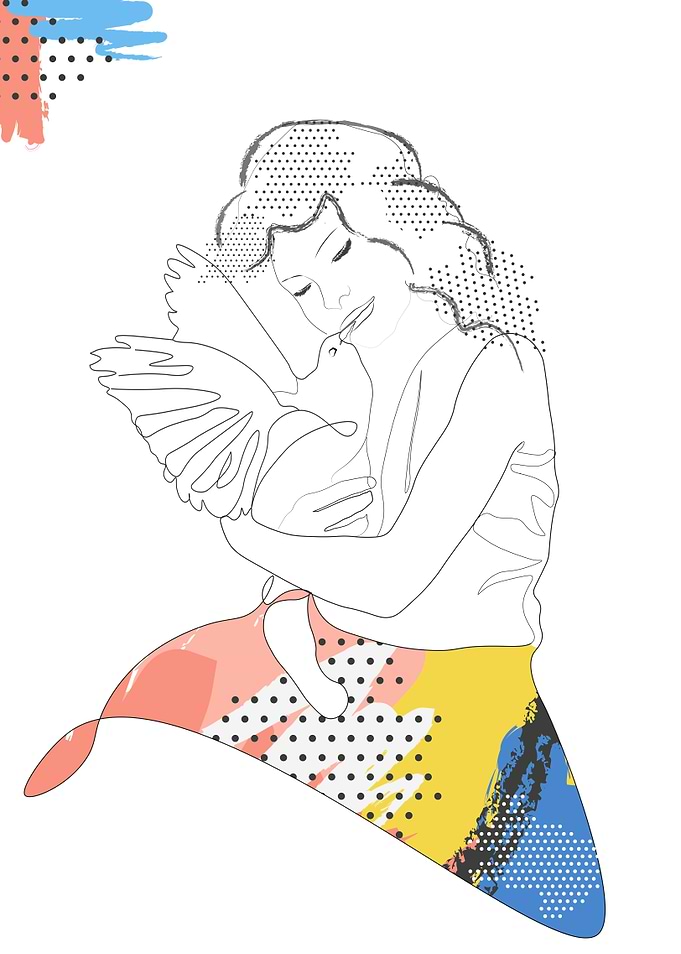 Woman with Bird