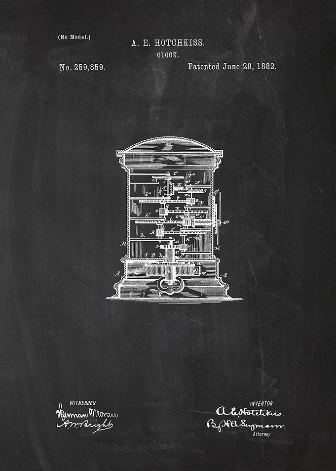 1882 Clock - Patent