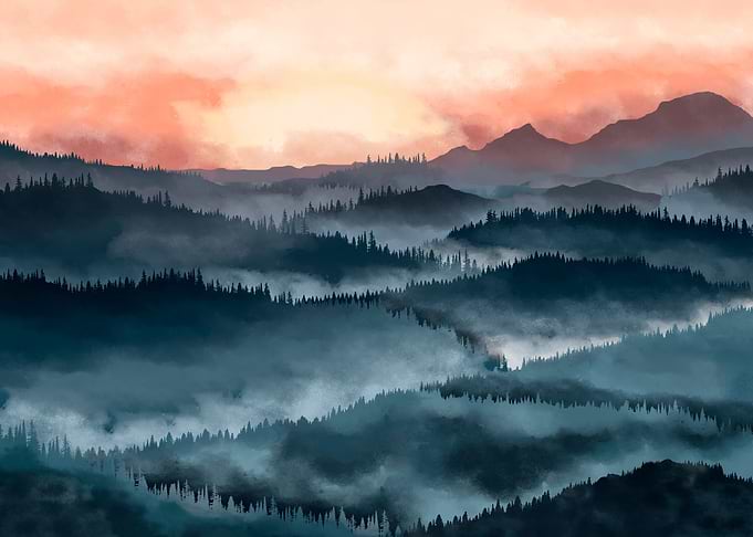 Mountains and Forest