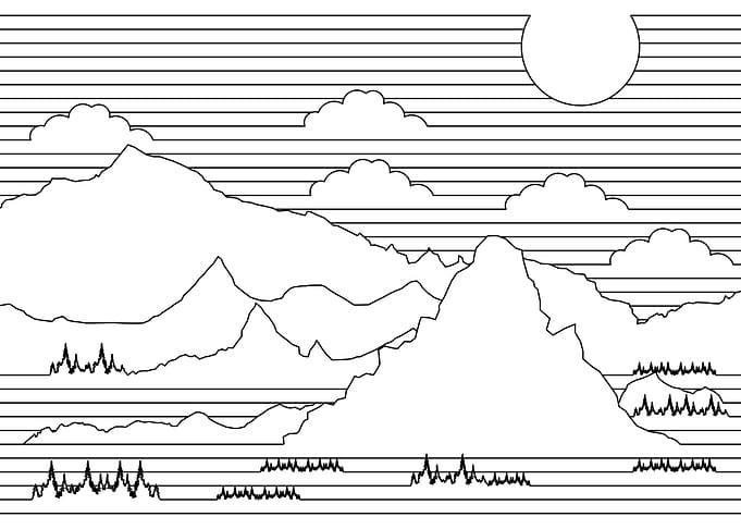 Mountains Lines