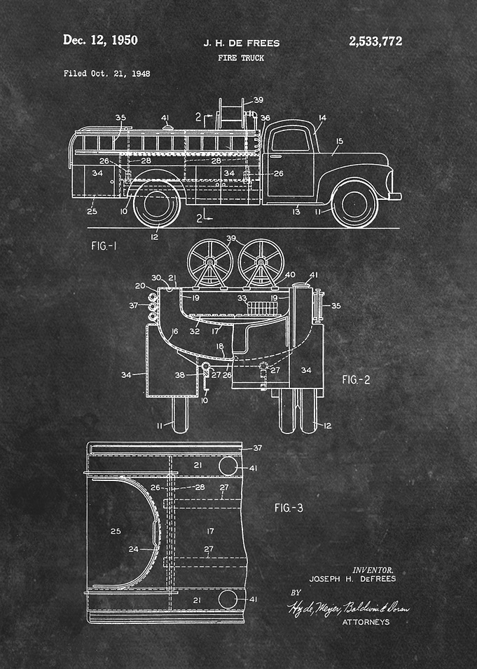 patent De Frees 1948 Fire