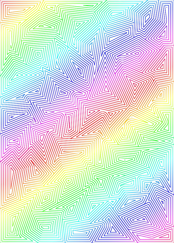 Rainbow on White Line