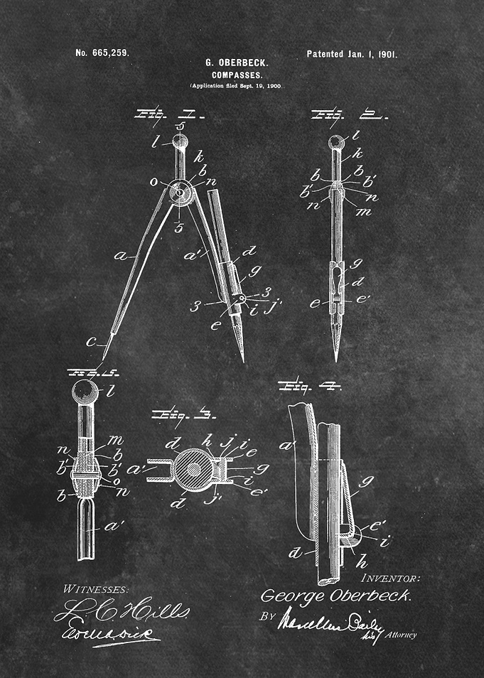 patent Oberbeck Compasses