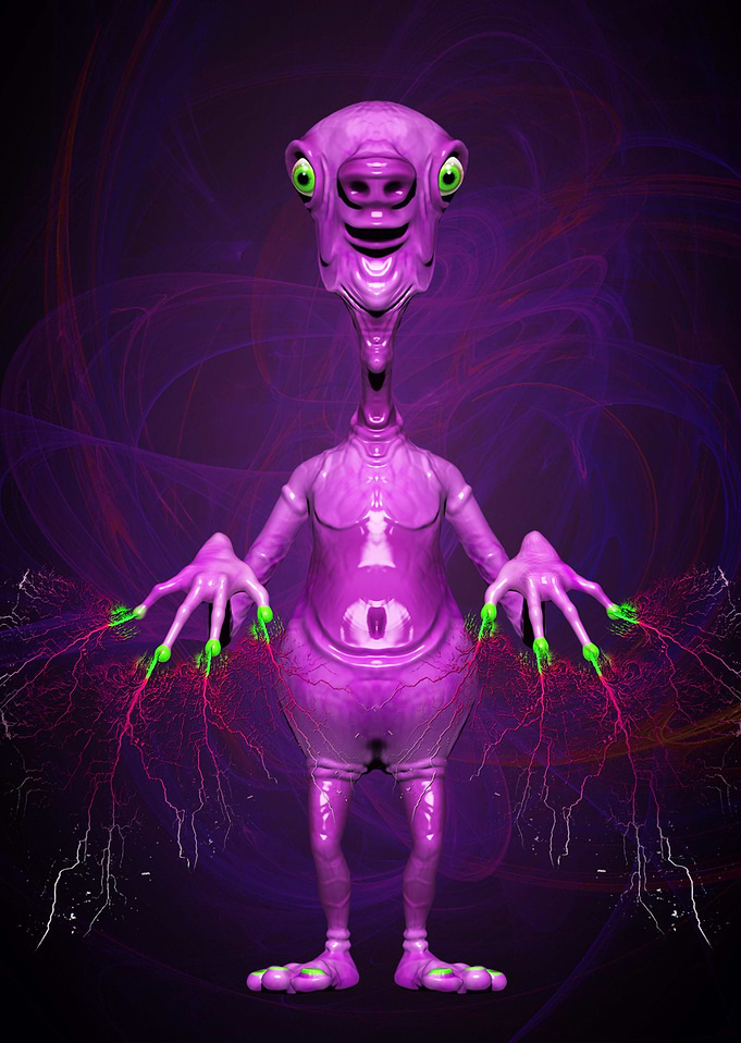 Pink Alien Monster
