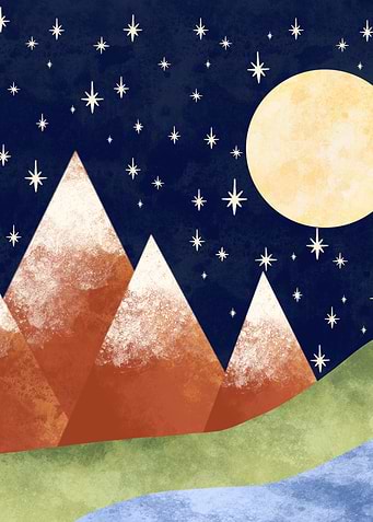 Full Moon in the Mountains