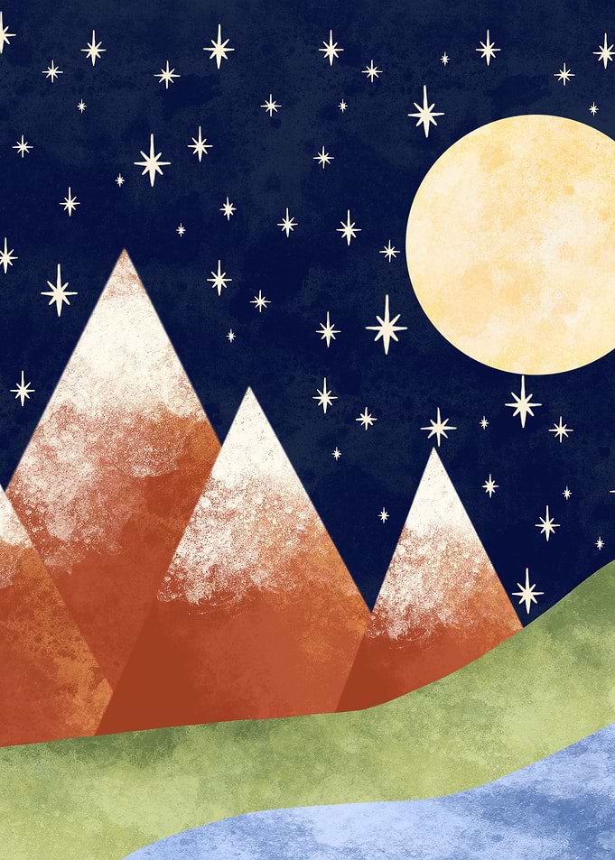 Full Moon in the Mountains
