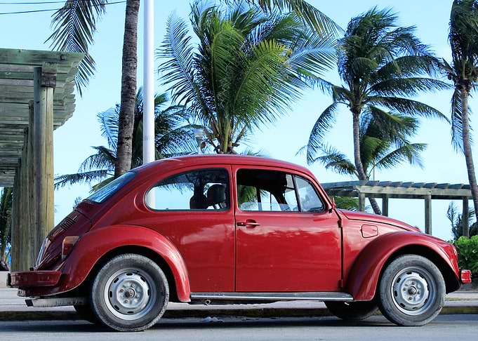 Red car from 80s