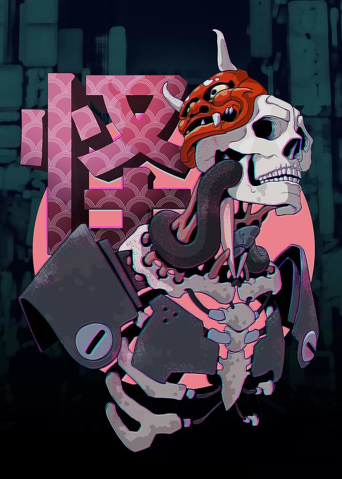 怪 Cyberpunk Skeleton