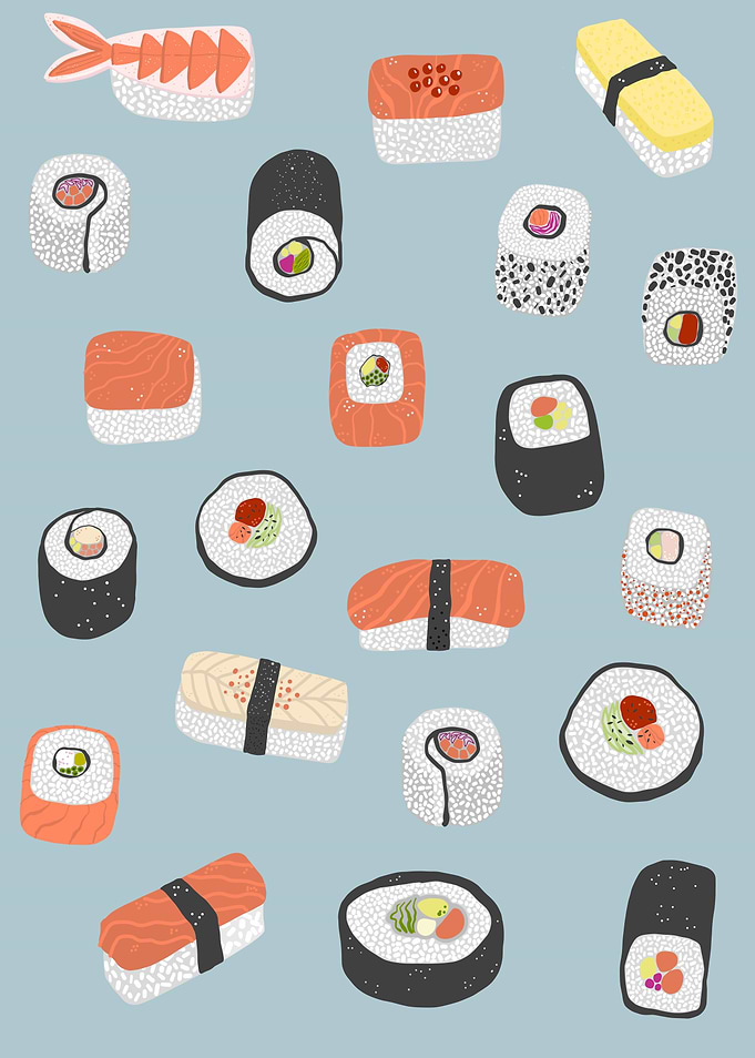 Sushi Roll Maki Nigiri Art