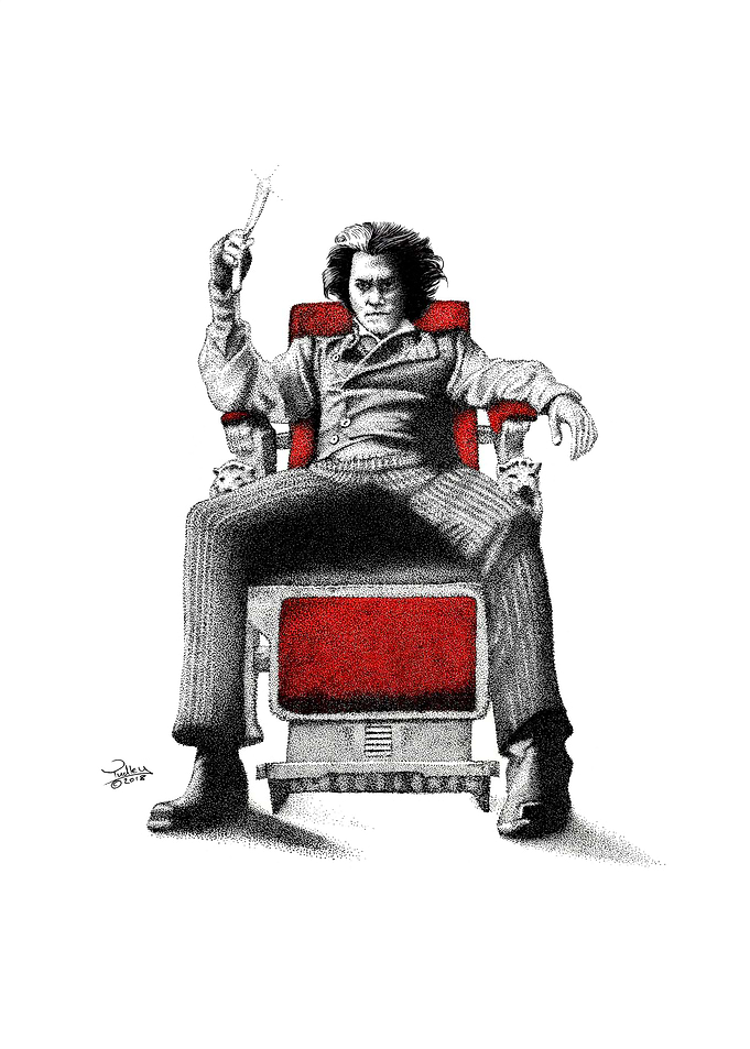 Sweeney Todd pen drawing