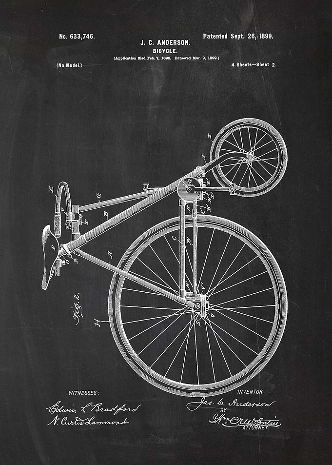 1898 Bicycle - Patent #1