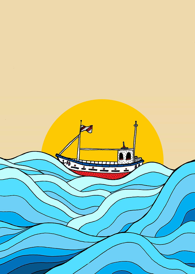 The small fishing boat