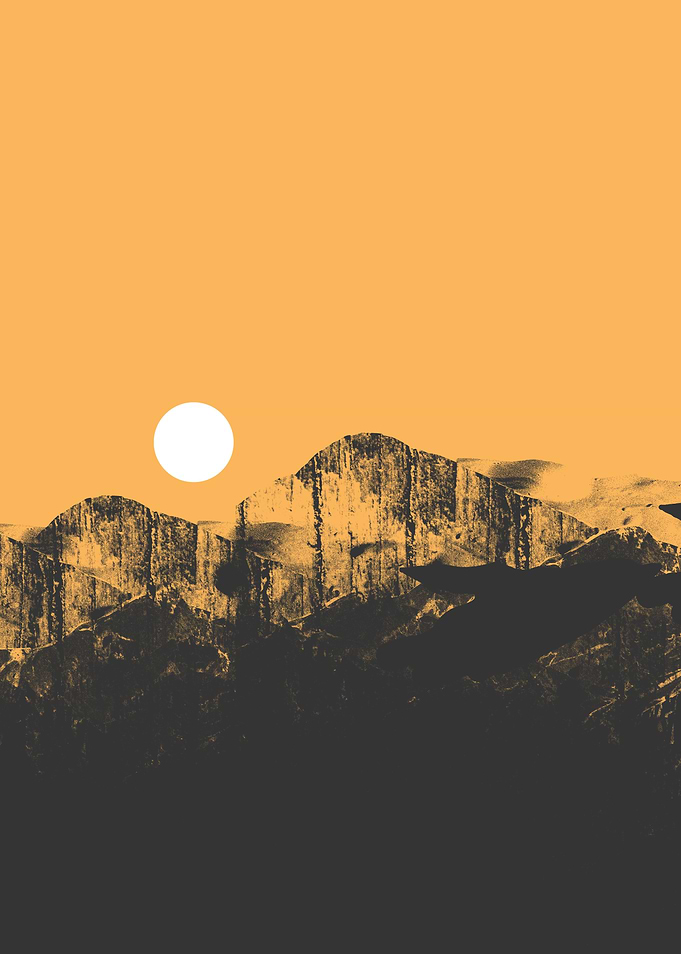The dark mountain top