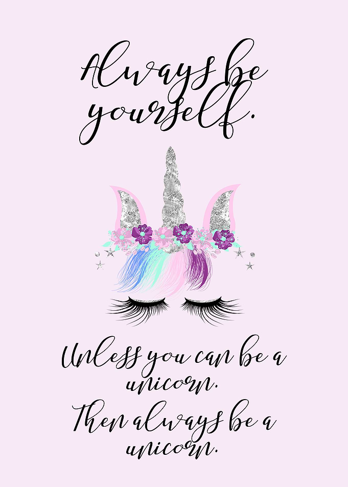 Pink Unicorn Text
