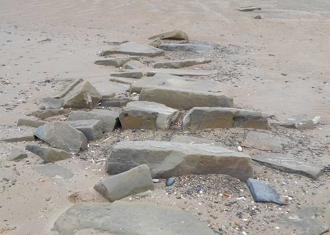 Rocks in the Sand. Talacre