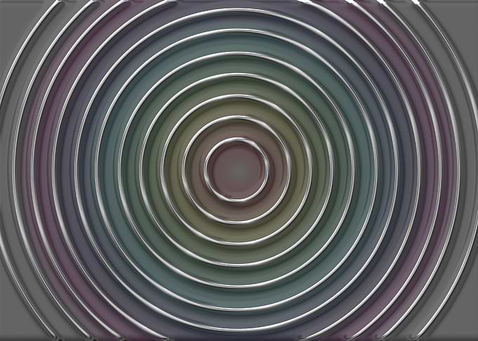 shiny metallic circles