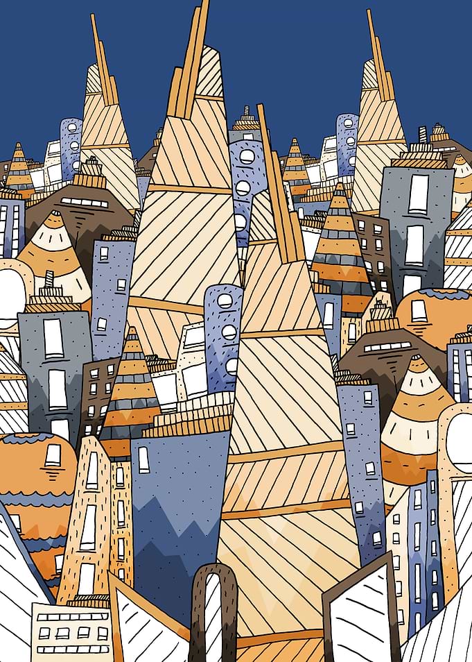 The tall tower city