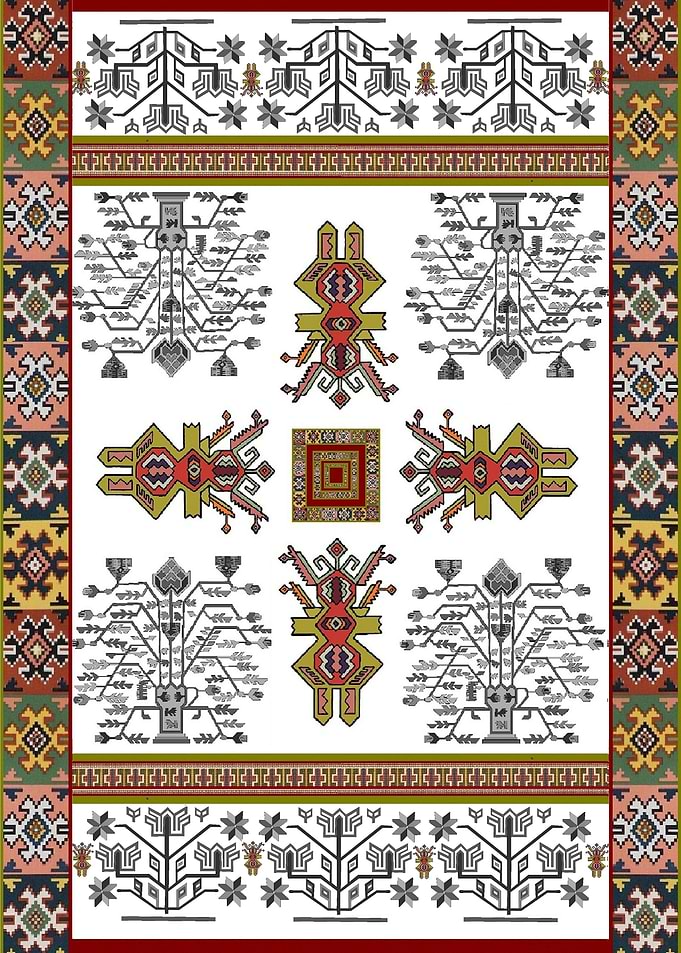 Moldavian carpet pattern