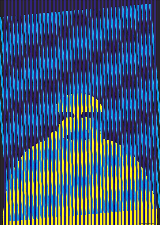 lady in the blue blind