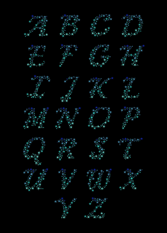 Alphabet - Blue Stars