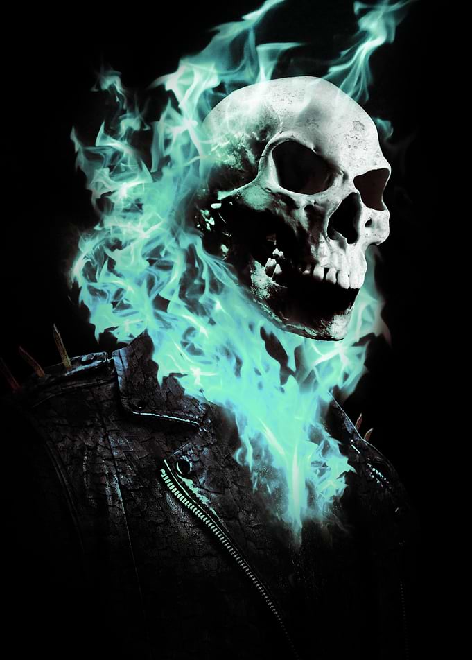 Ghost Rider Blue Flames
