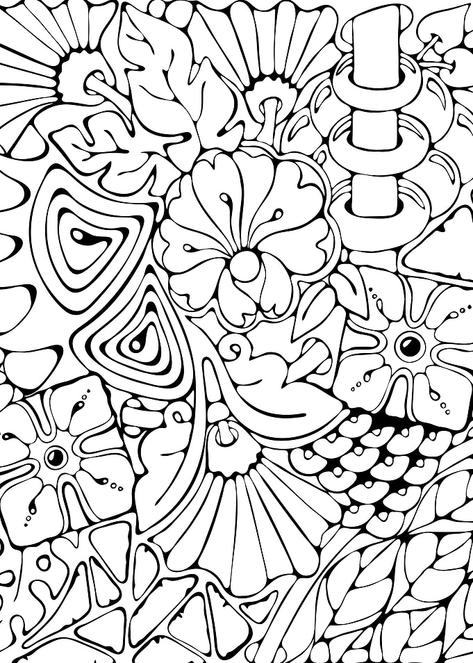 ZenDoodle Leaves 03