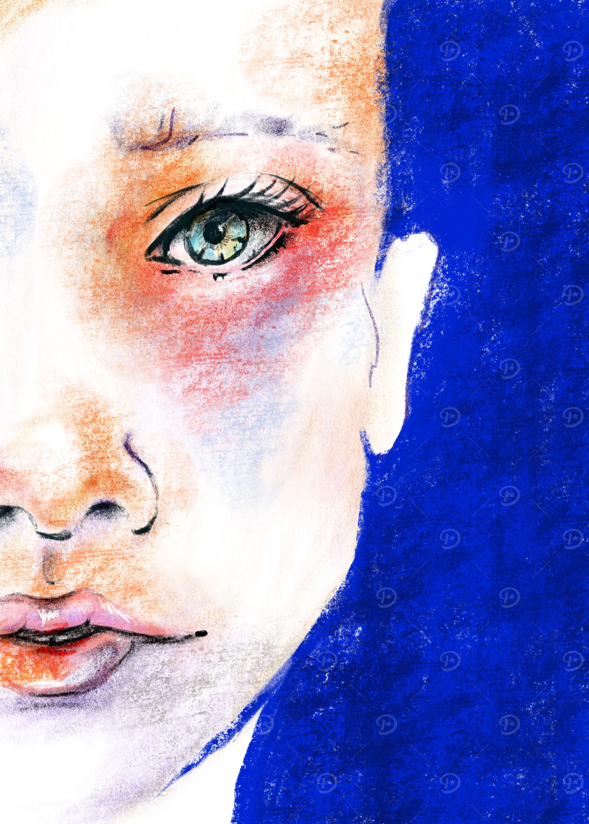 Girl in blue
