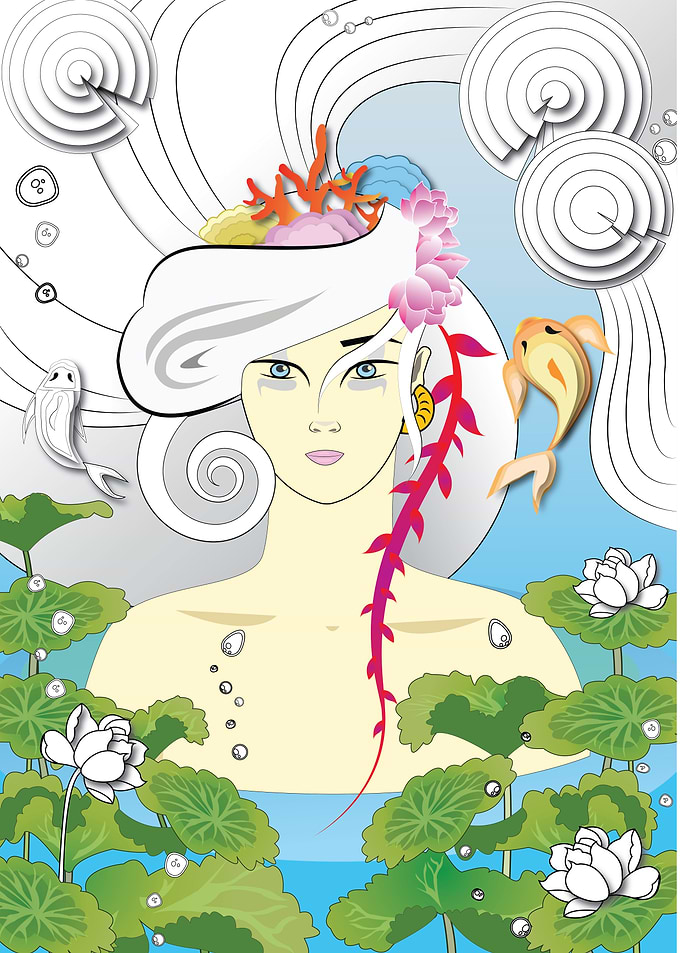 Woman like a lotus
