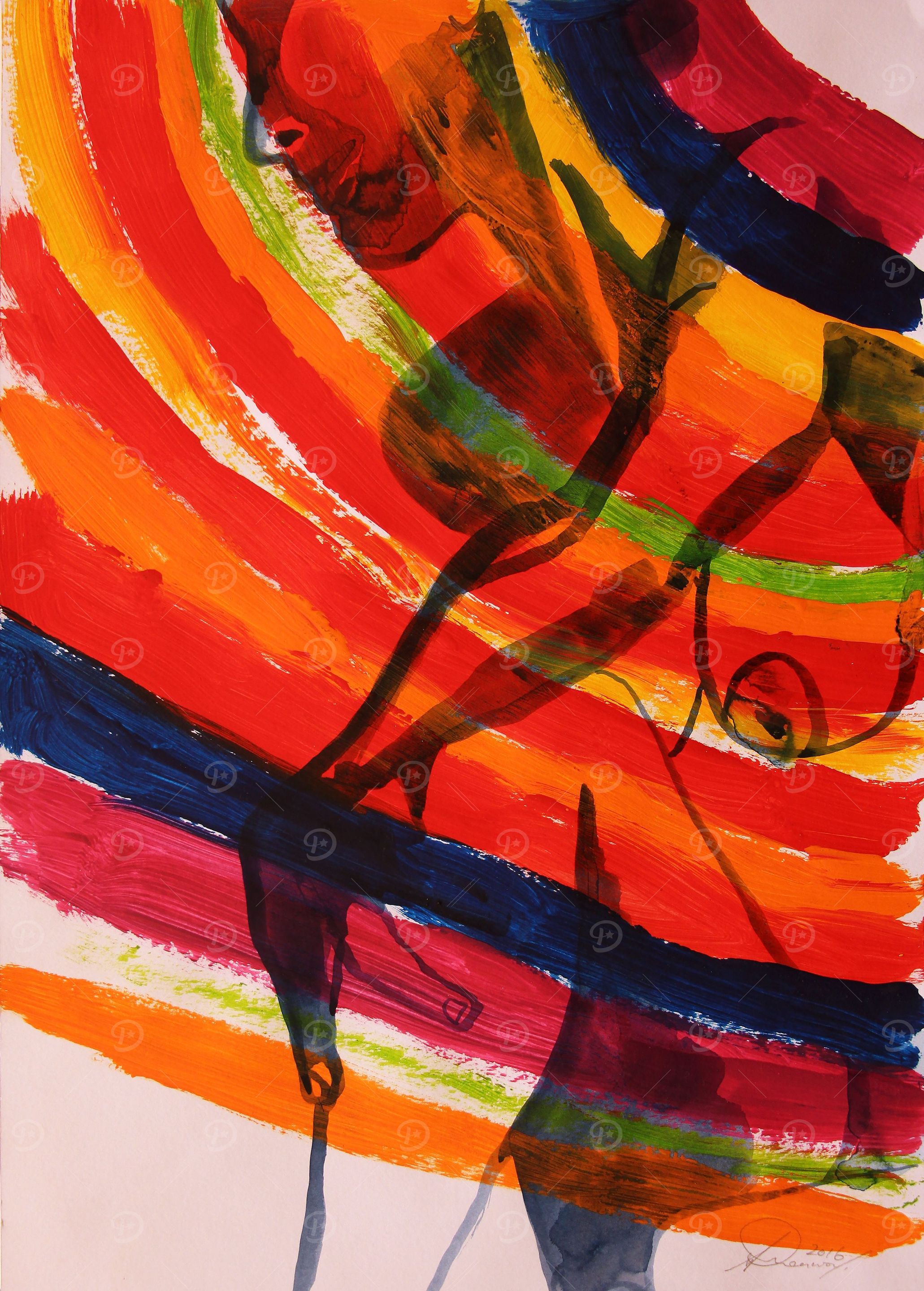 Rainbow Figure Drawing