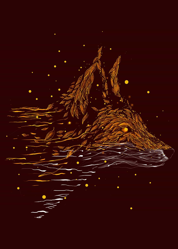 falling in leaves
