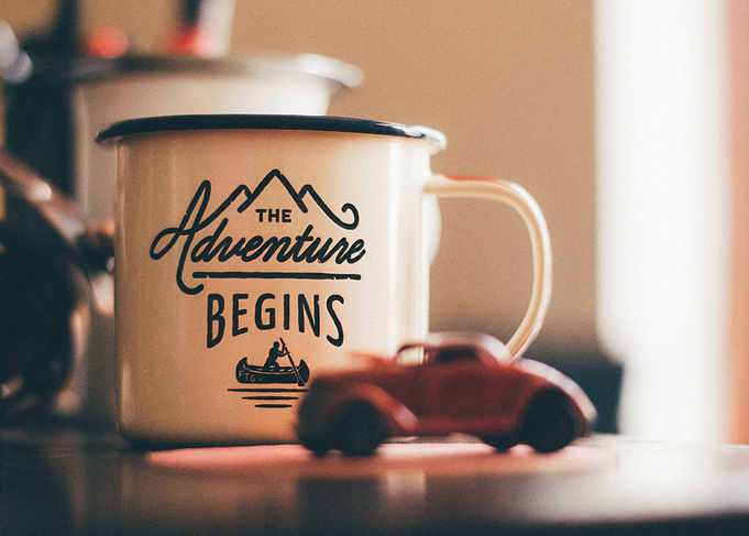 Vintage Mug with Quote