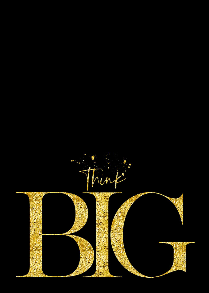Text Art Gold THINK BIG