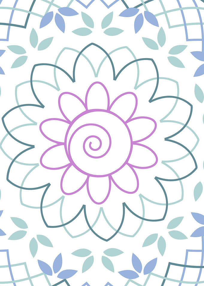 Natural Mandala with rose