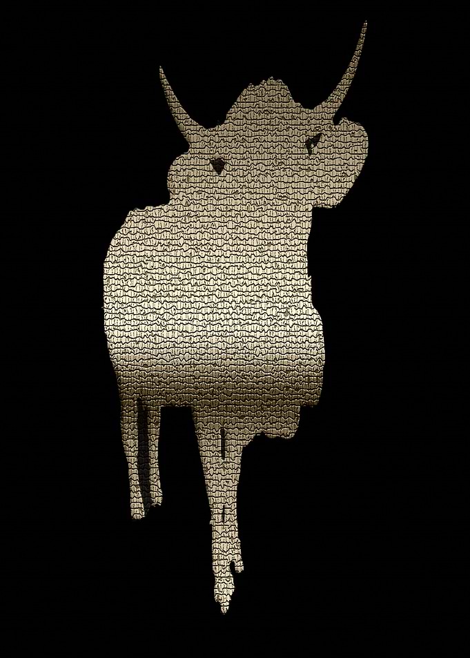 painting a cow