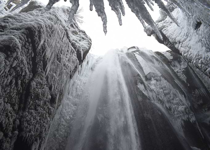 Icy Iceland Waterfall
