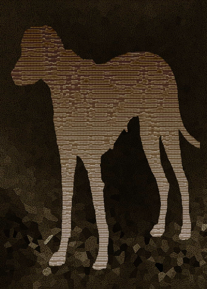 the painting of a dog