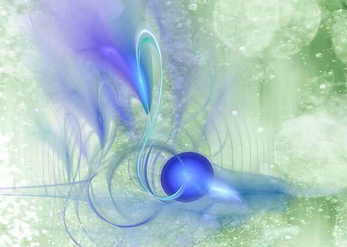 Action in blue and green