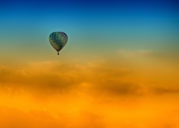 High in the air