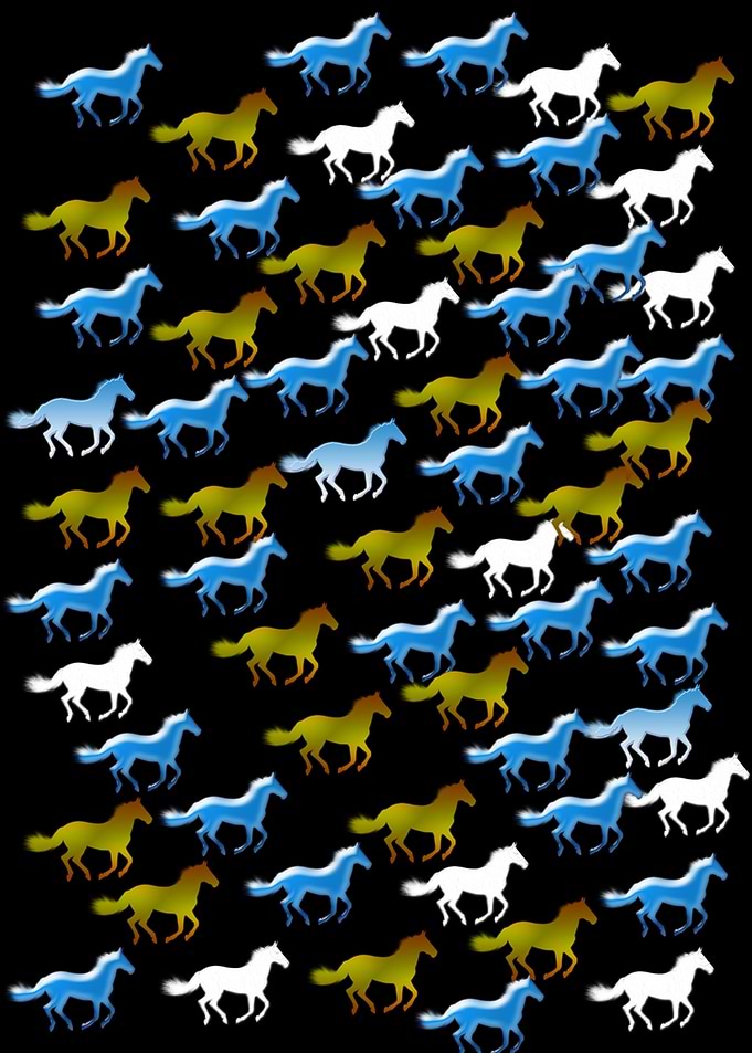 a painting of a horse