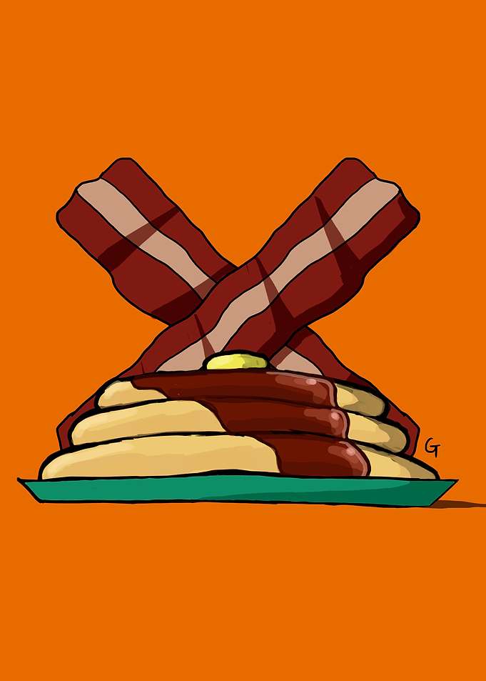 Hotcakes whit bacon