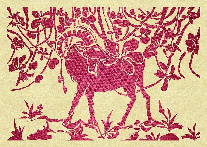 Goats and flowers